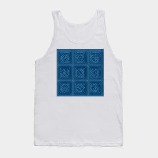 Turing Pattern Blocks (Blue) Tank Top